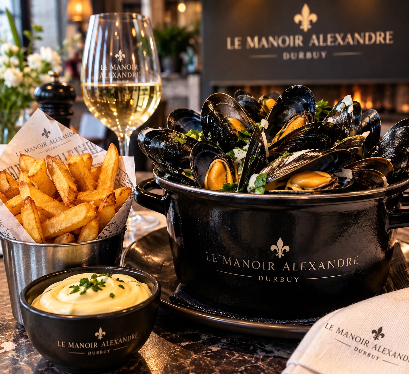 Moules, frites et mayonnaise